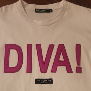 Dolce & Gabbana White and Purple Diva Top